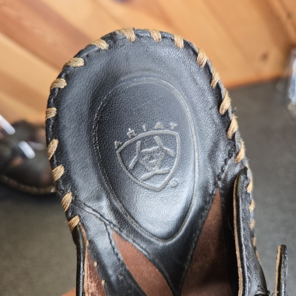 Ariat Women's Sandals Slip On Open Toe Slide Leather Stability Cushion Size 5.5M - Picture 7 of 9